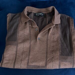 St Tropez West. Men's Brown Polo Shirt XL
